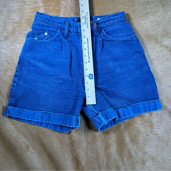 Sasson Vintage High Waisted Denim Cuffed Jeans in Deep Blue - Picture 6 of 8